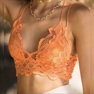 Free people adella bralette orange lace